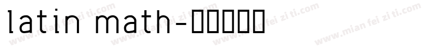 latin math字体转换